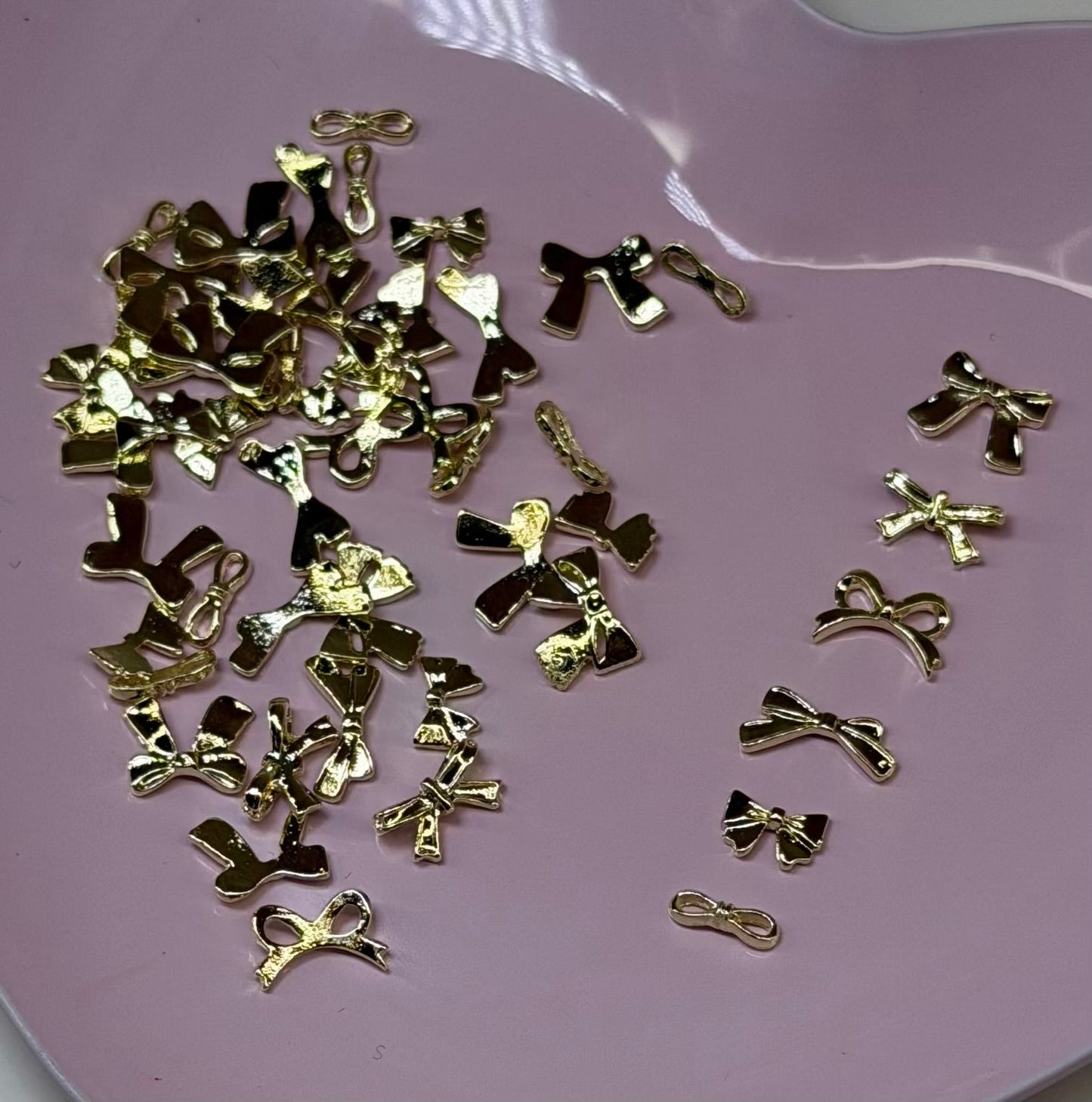 Metalic Bow Nail Charms – 50pc Mixed Set - JTessentials