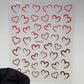 Metallic Outline Heart Nail Stickers | Multicolor - JTessentials