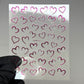 Metallic Outline Heart Nail Stickers | Multicolor - JTessentials