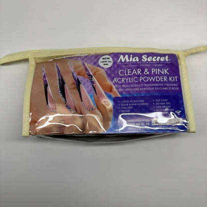 Mia Secret Clear & Pink Acrylic Powder Kit – Beginner - Friendly Nail Kit - JTessentials