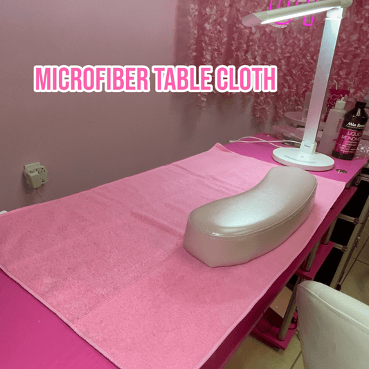 Microfiber Table Cloth - Pink, Perfect for Nail Tables - JTessentials