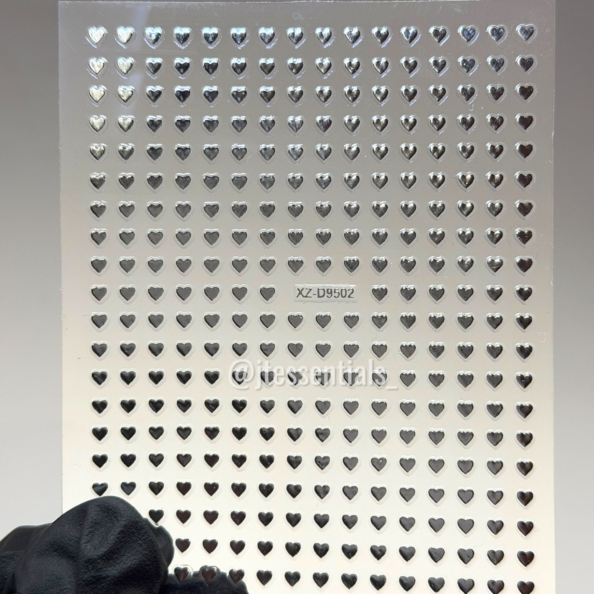 Mini Heart Nail Art Stickers | Flat Valentine Decals - JTessentials