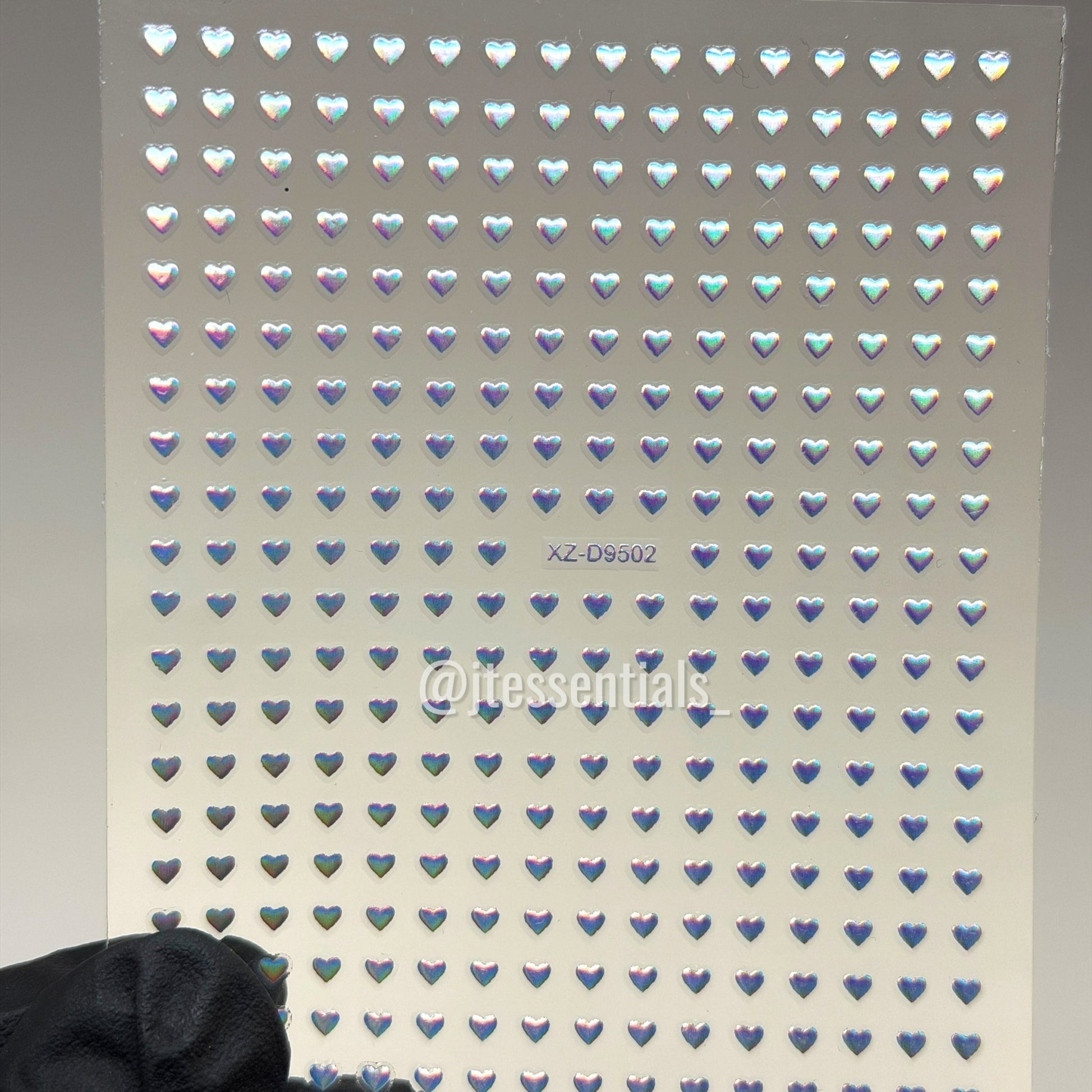 Mini Heart Nail Art Stickers | Flat Valentine Decals - JTessentials