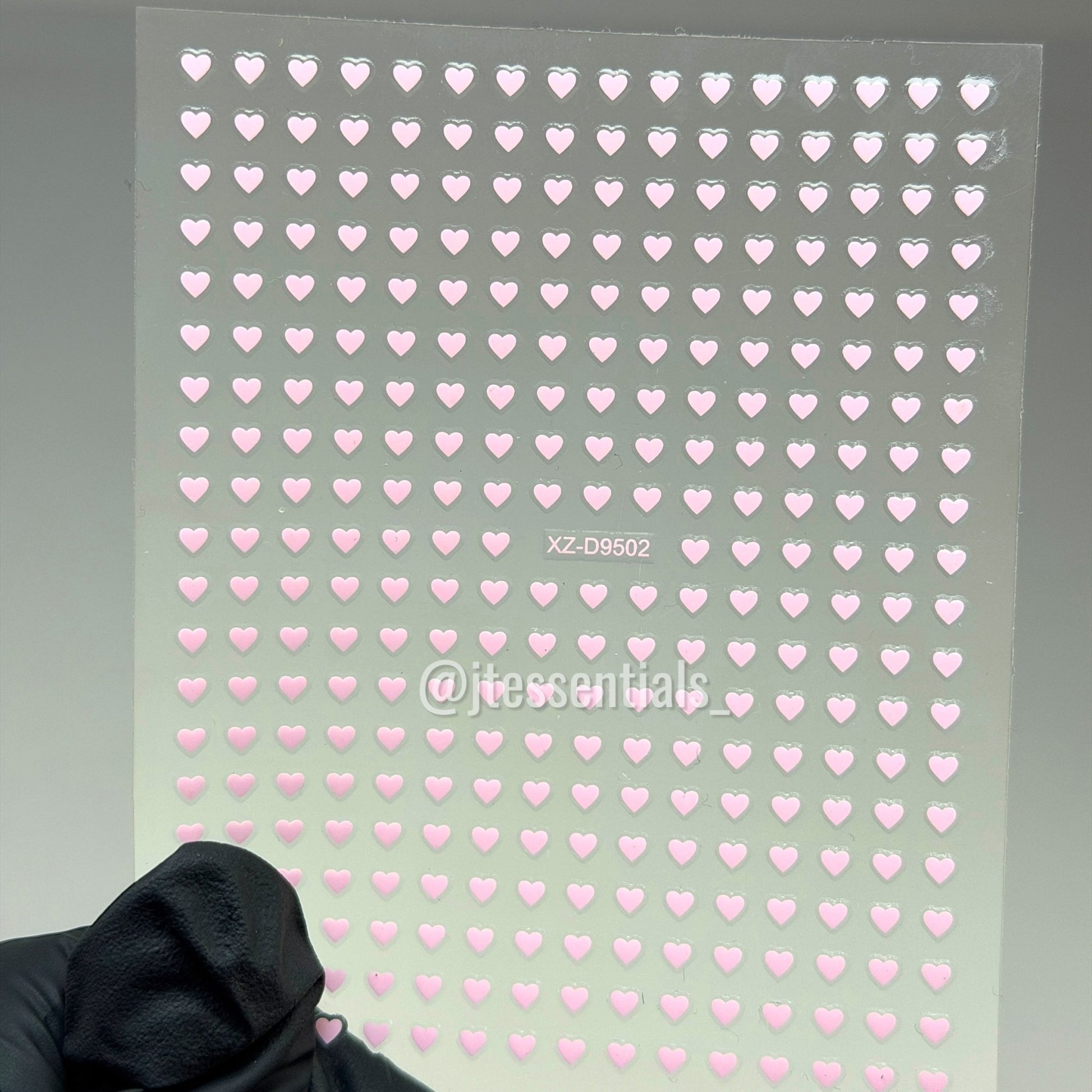 Mini Heart Nail Art Stickers | Flat Valentine Decals - JTessentials