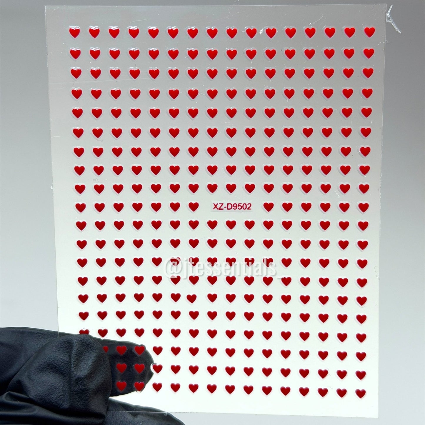 Mini Heart Nail Art Stickers | Flat Valentine Decals - JTessentials