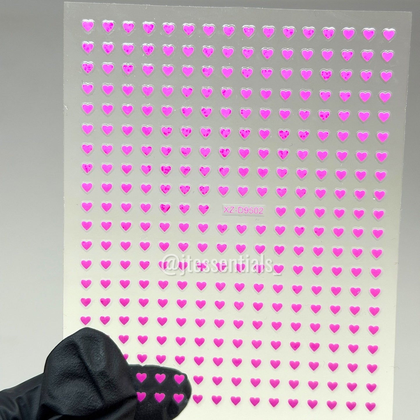 Mini Heart Nail Art Stickers | Flat Valentine Decals - JTessentials