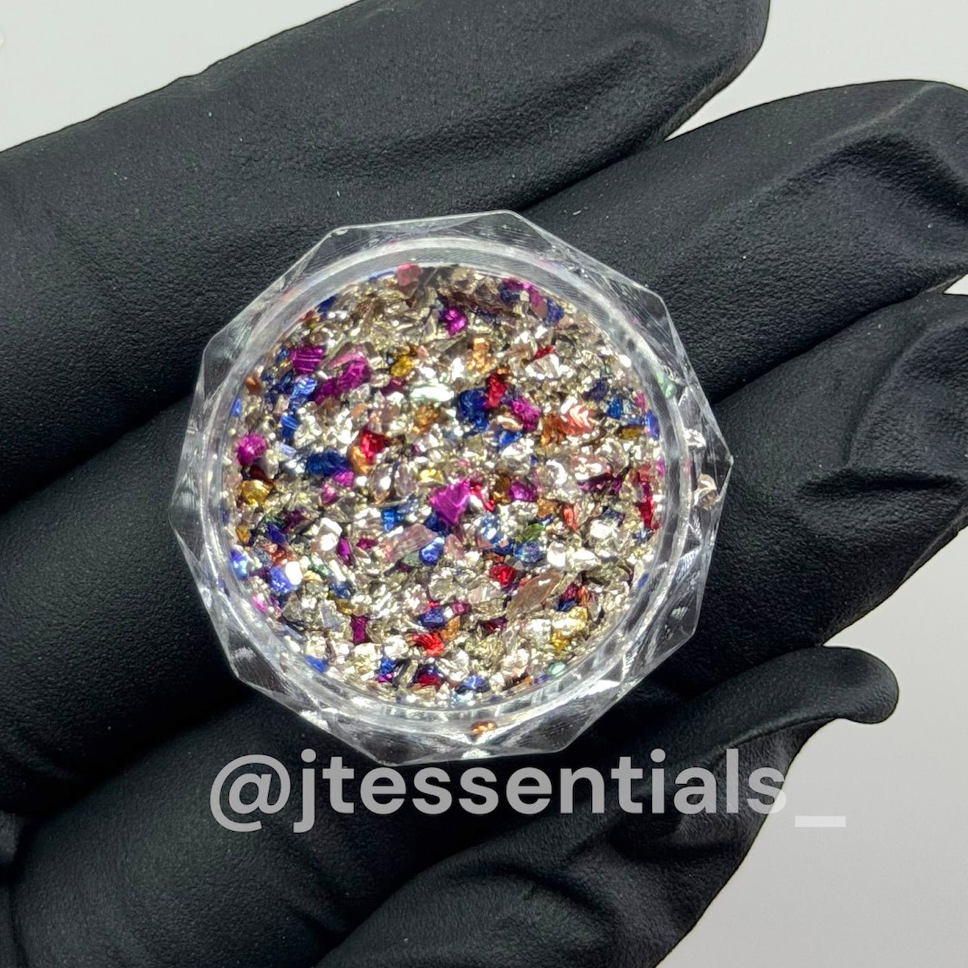Mixed Foil & Mini Rhinestone Nail Flakes – Multicolor - JTessentials