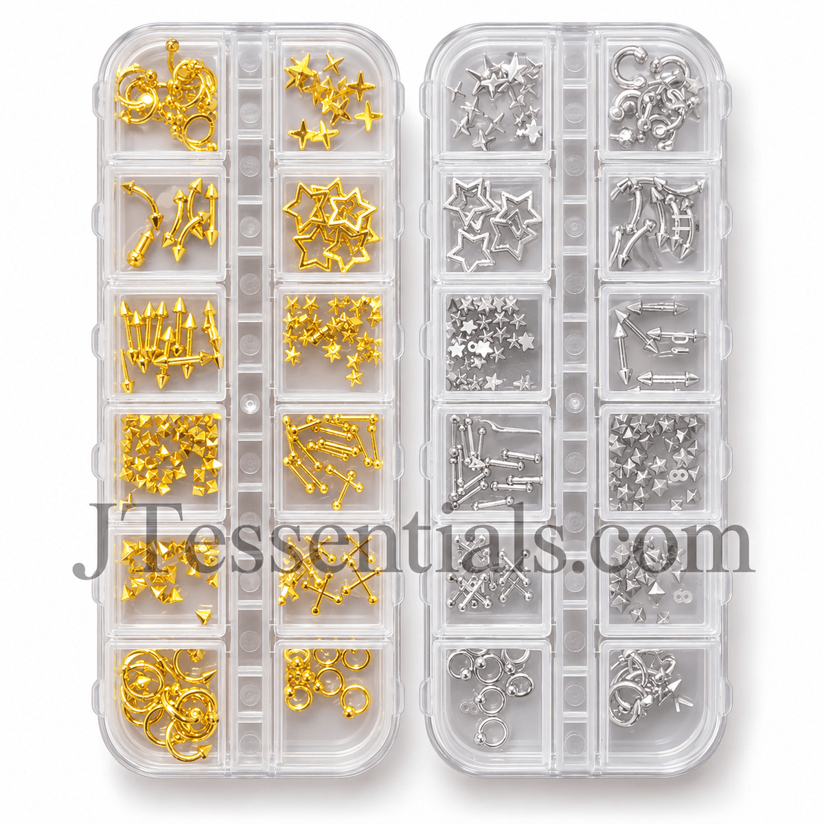 Mixed Metal/Punk Nail Art Charms – 12 Grit Box - JTessentials