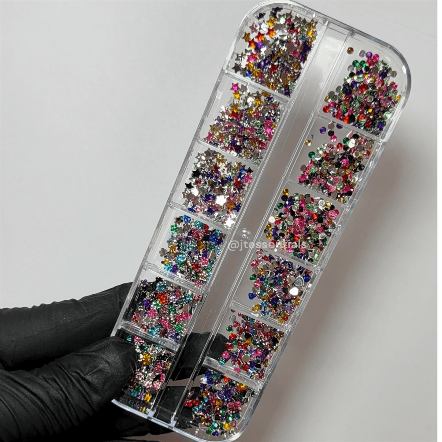 Mixed Rhinestone, Heart & Flower Nail Charms Set – Colorful Crystal Nail Art - JTessentials