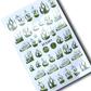 Money - Nail sticker Dollar Flames sticker XF3397 - JTessentials