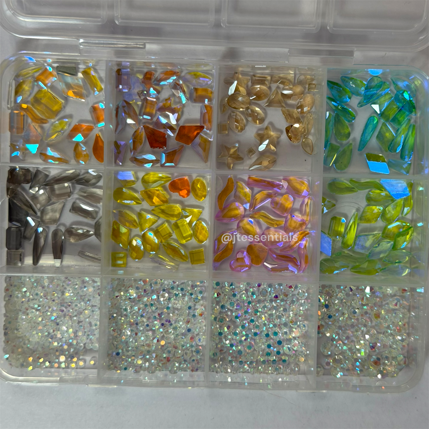 Multi clear rhinestones - Flatback - picker & tweezer art set - JTessentials