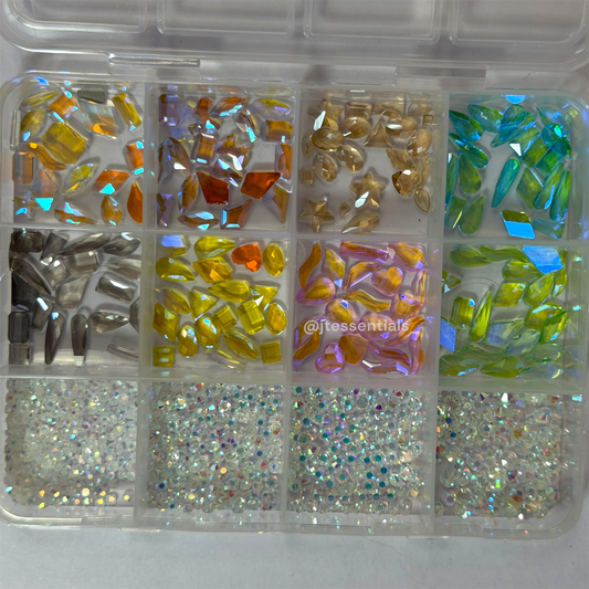 Multi clear rhinestones - Flatback - picker & tweezer art set - JTessentials