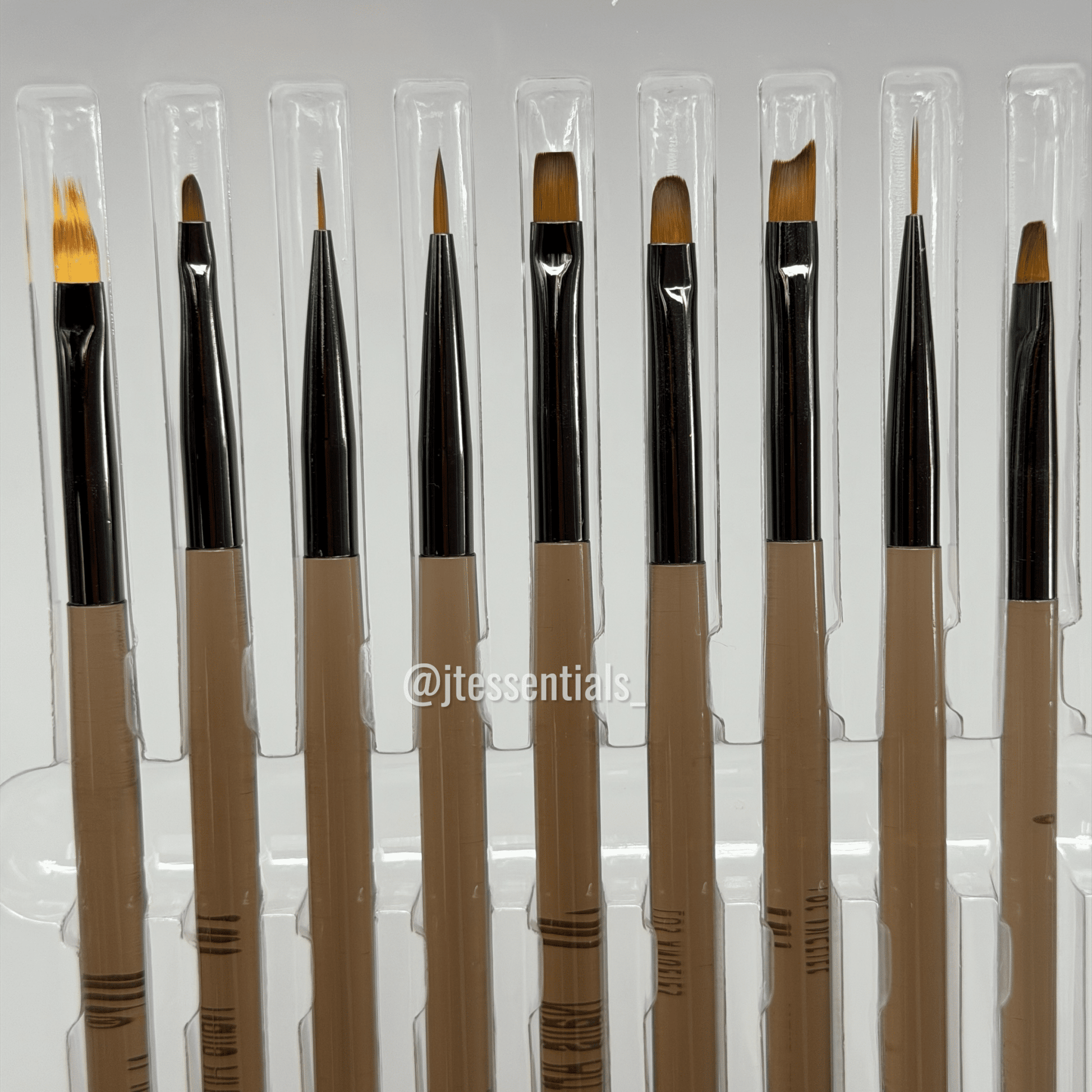 Nail Art Detail Brush Set – 9 Precision Brushes - JTessentials