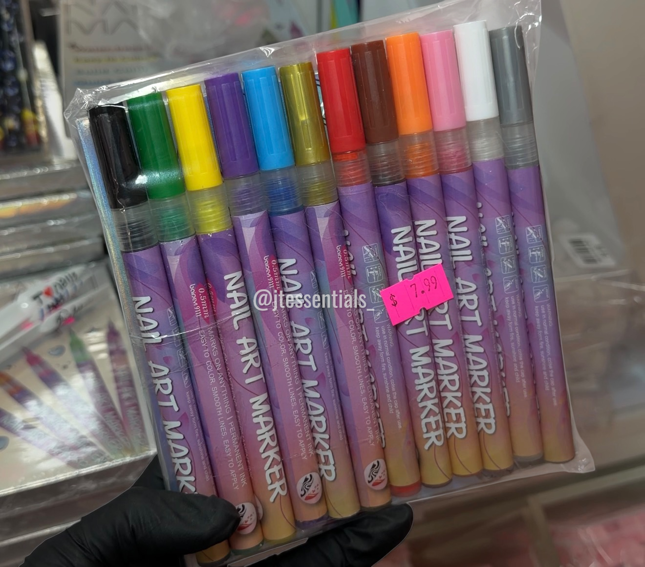 Nail Art Marker Pens Set – Fine Tip Nail Design Kit - JTessentials
