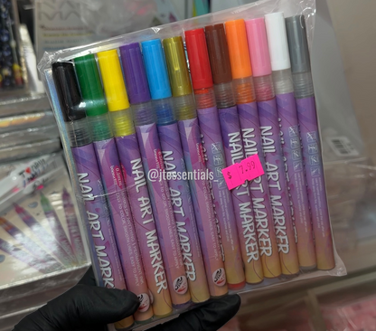 Nail Art Marker Pens Set – Fine Tip Nail Design Kit - JTessentials