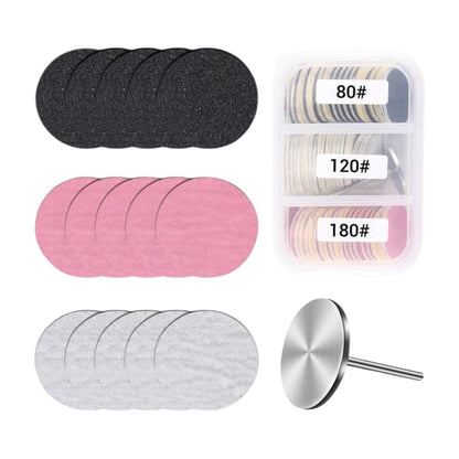 Nail Drill Paper Disc & Metal Bit Box – 80, 150 & 240 Grit Replacement Discs - JTessentials