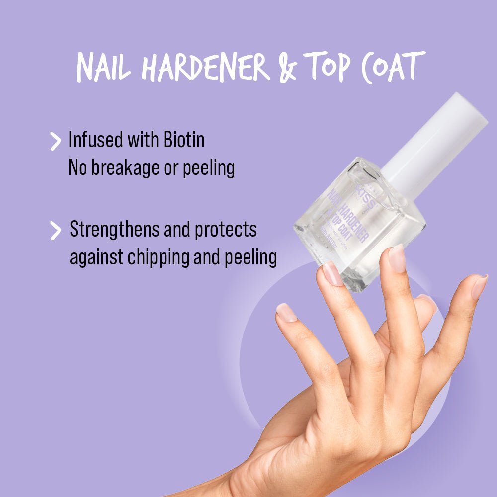 Nail Hardener & Top Coat – Strengthening Nail Treatment KISS Professional - JTessentials
