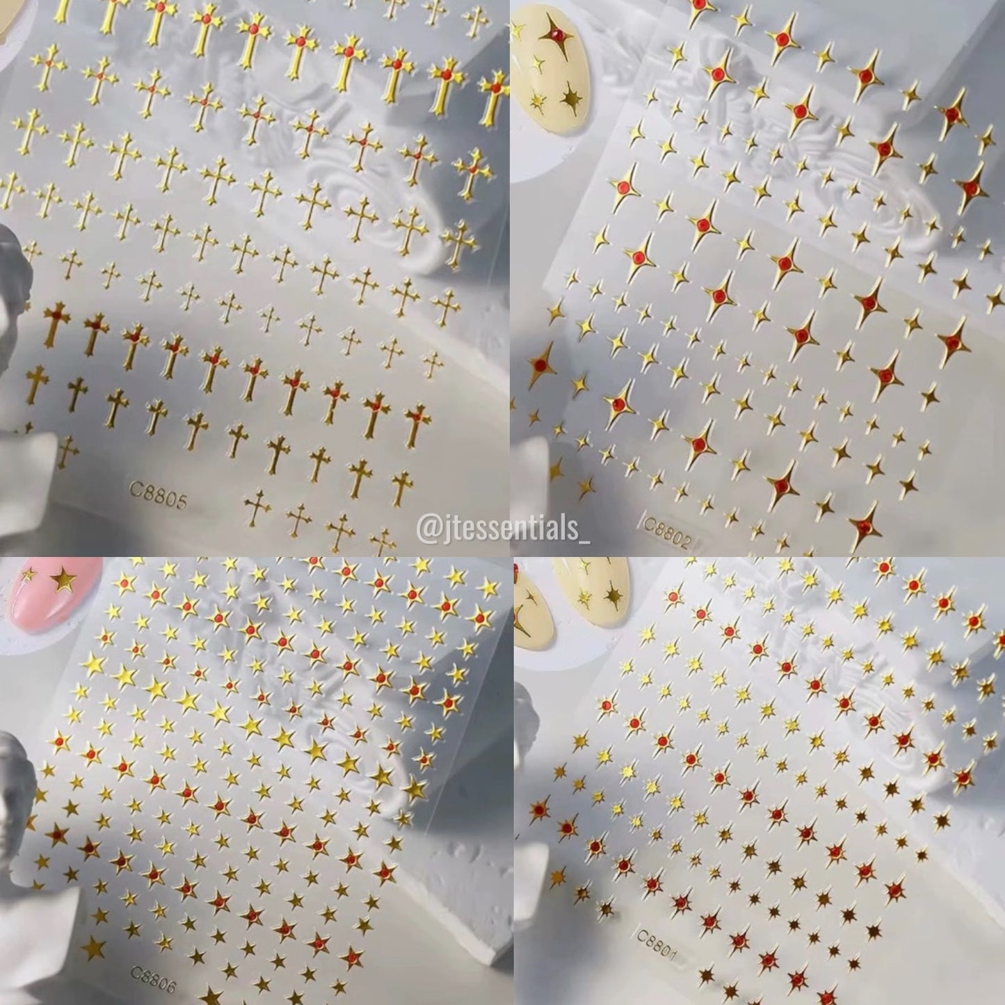Nail sticker- gold designs - JTessentials