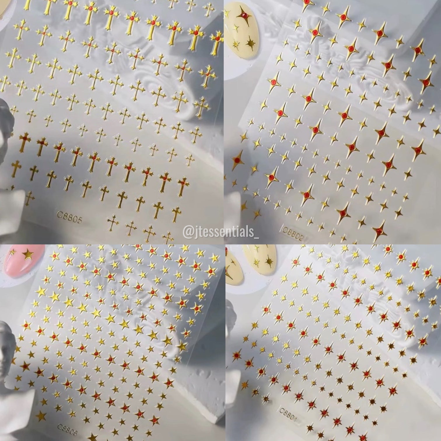 Nail sticker- gold designs - JTessentials