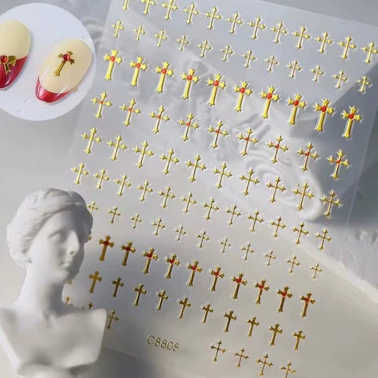 Nail sticker- gold designs - JTessentials