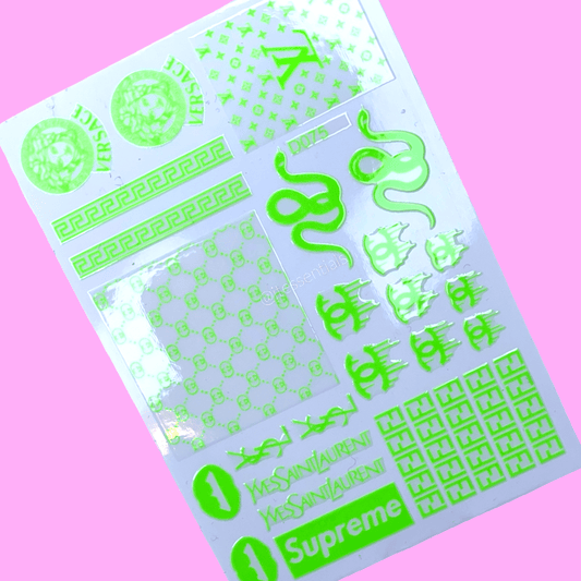 Neon Luxurious Brands Lips & Snake Sticker D075 - 8 - JTessentials
