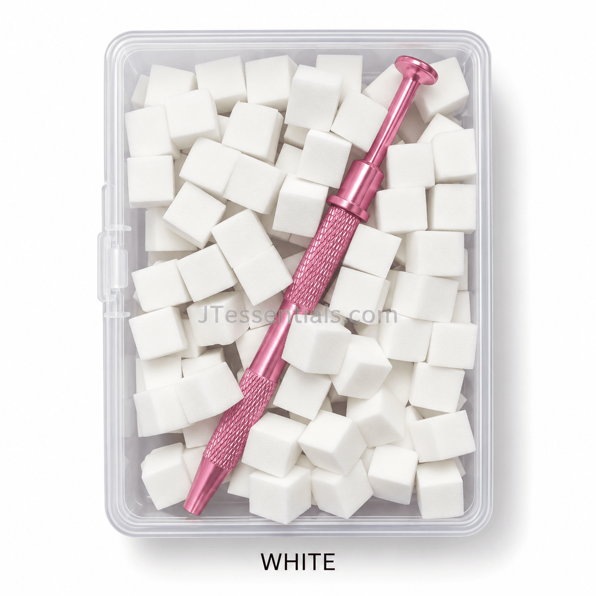 Ombré Nail Art Sponge Set with Holder Tool – Pink & White - JTessentials
