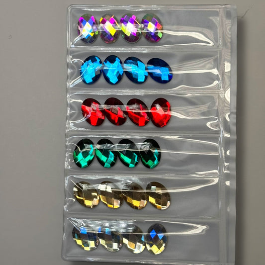 Oval 6 - Color Jumbo Crystal Rhinestones – Flatback Nail Art Charms - JTessentials