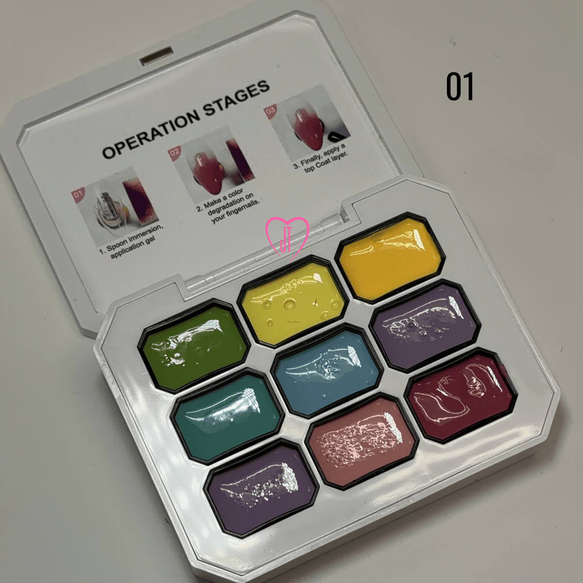 Pat Pat Gel Palette – 9 Color Creamy Nail Art Painting Gel - JTessentials