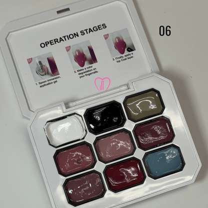 Pat Pat Gel Palette – 9 Color Creamy Nail Art Painting Gel - JTessentials