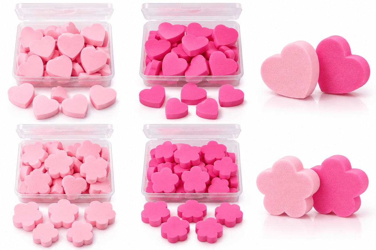 Pat Pat Nail Art Sponges – Heart & Flower - JTessentials