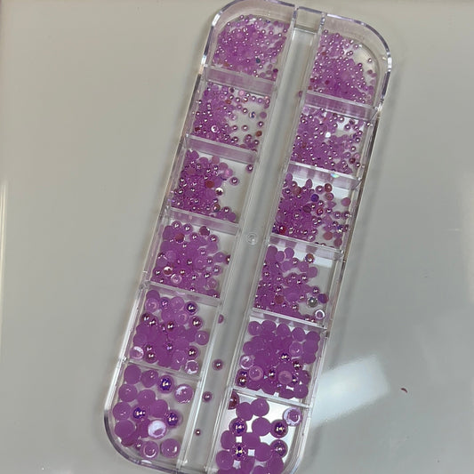 Pearl BOX 12 grid - PURPLE - JTessentials
