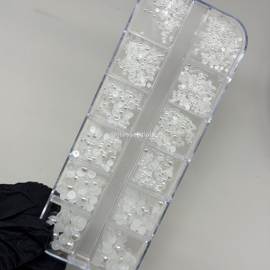 Pearl Box Featuring 12 Different Sizes - Nail Art Decoration - JTessentials