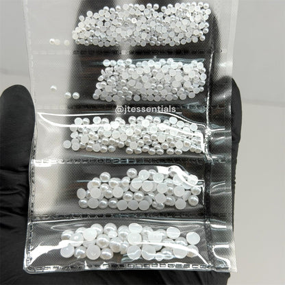 Pearl pack 6 grit nail charm - different sizes - JTessentials