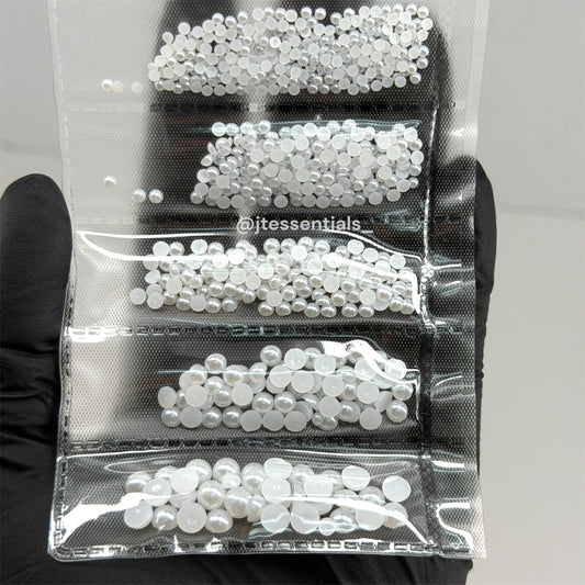 Pearl pack 6 grit nail charm - different sizes - JTessentials