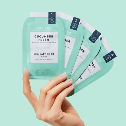 Pedi in a Box – Deluxe 4 - Step Spa Pedicure Kit | Exfoliate, Nourish, Hydrate & Glow - JTessentials