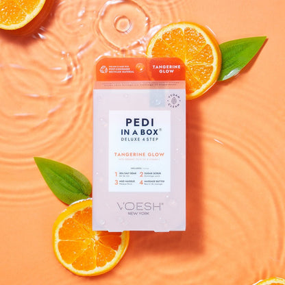 Pedi in a Box – Deluxe 4 - Step Spa Pedicure Kit | Exfoliate, Nourish, Hydrate & Glow - JTessentials