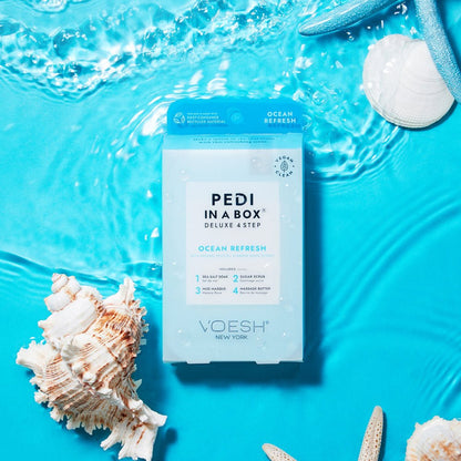 Pedi in a Box – Deluxe 4 - Step Spa Pedicure Kit | Exfoliate, Nourish, Hydrate & Glow - JTessentials