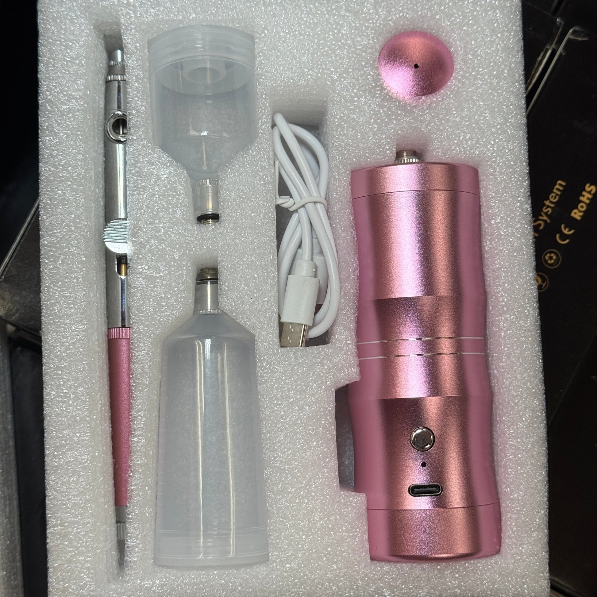 Pink Cordless Airbrush Machine – Nail Art Air Compressor - JTessentials