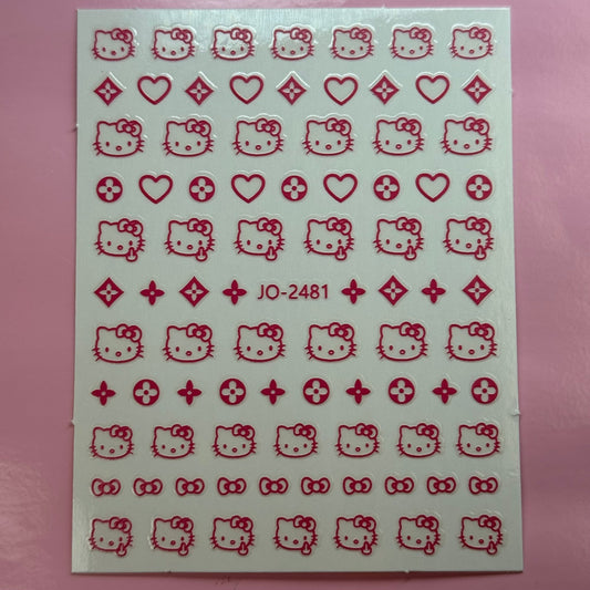 Pink HK - Nail sticker - JTessentials