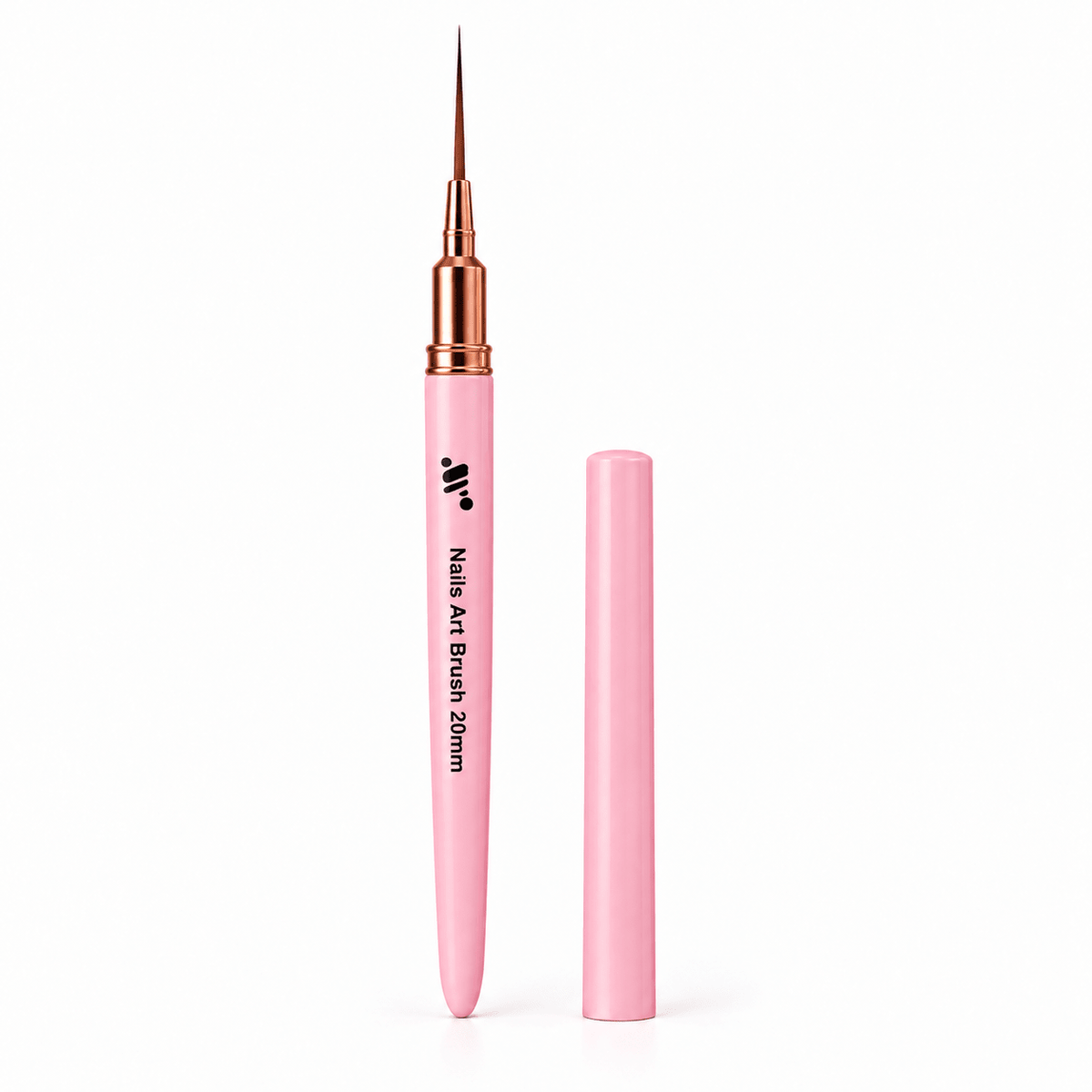Pink Nail Art Liner Brush with Cap – 15mm, 20mm, 25mm & 30mm - JTessentials