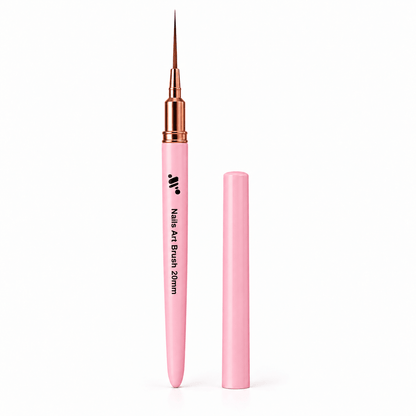Pink Nail Art Liner Brush with Cap – 15mm, 20mm, 25mm & 30mm - JTessentials