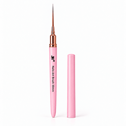 Pink Nail Art Liner Brush with Cap – 15mm, 20mm, 25mm & 30mm - JTessentials