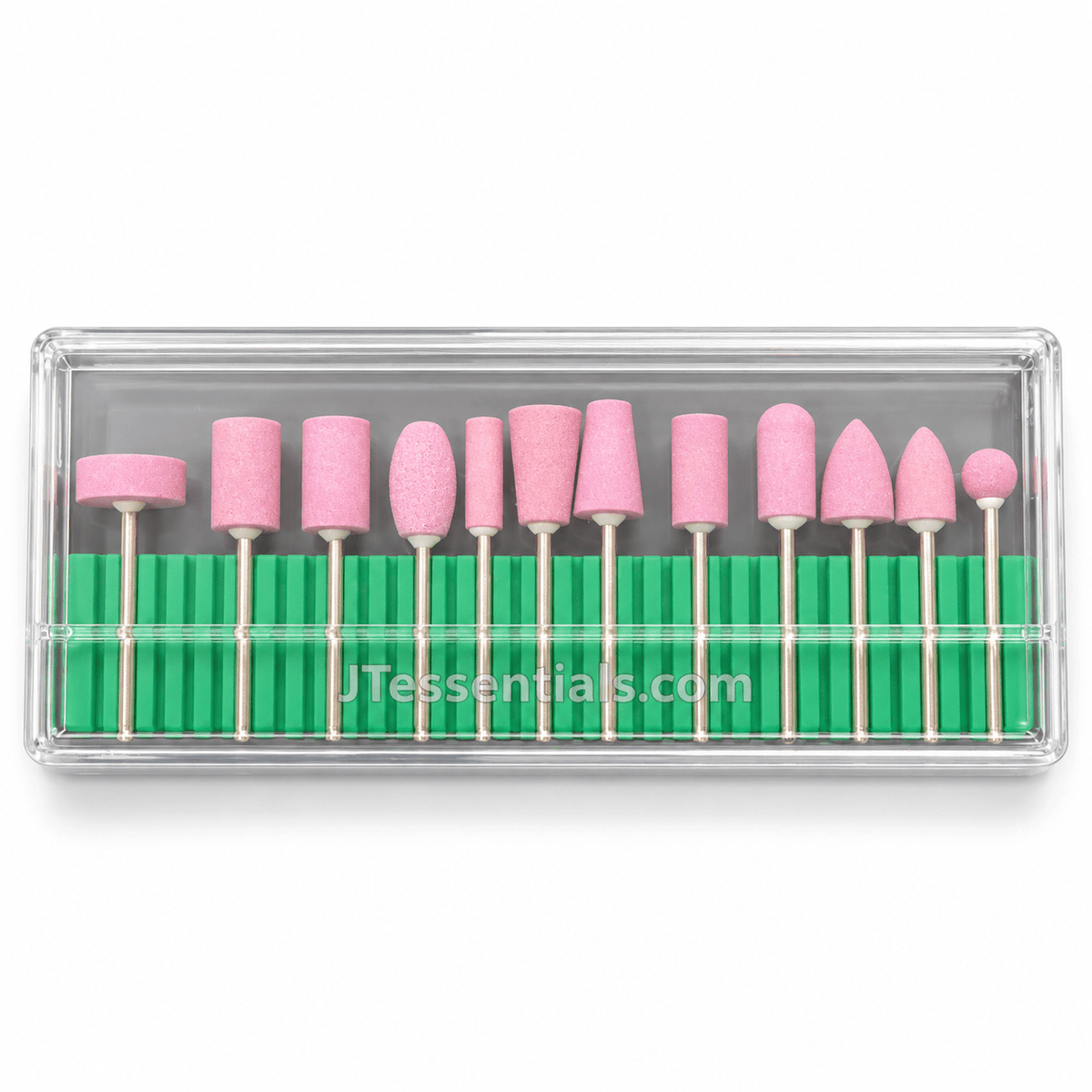 Pink Nail Polishing Bit Set – 12 Pieces - JTessentials