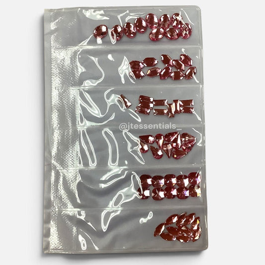 Pink rhinestone shapes -6 grits - JTessentials