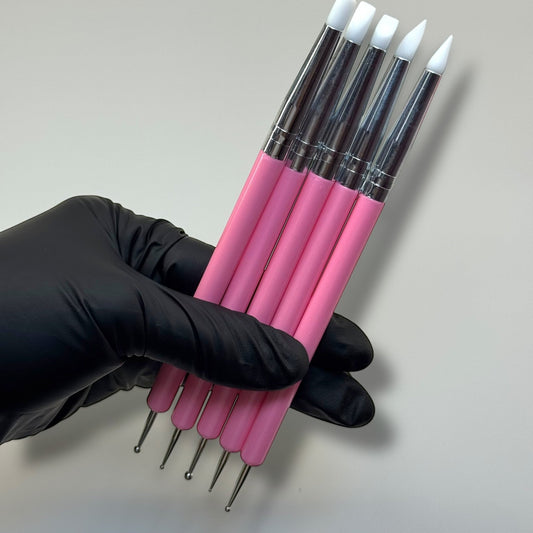 Pink Silicone Carving & dotting Gel Tools - 5 PCs Pack - JTessentials