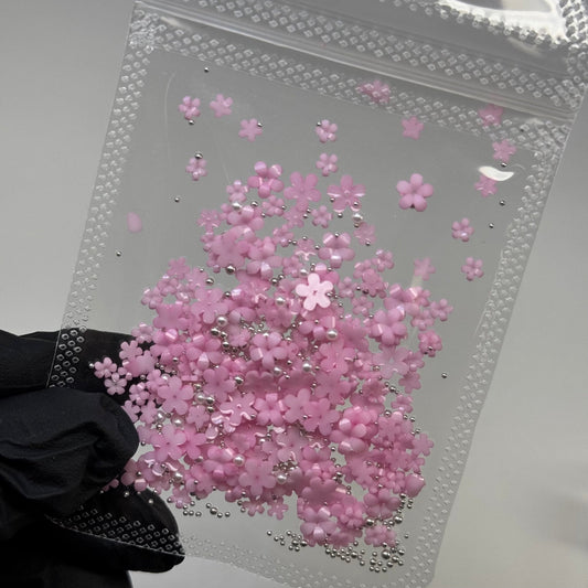 Pink Small 3D Resin Flowers for Nail Art – One Bag of Floral Nail Embellishments - JTessentials