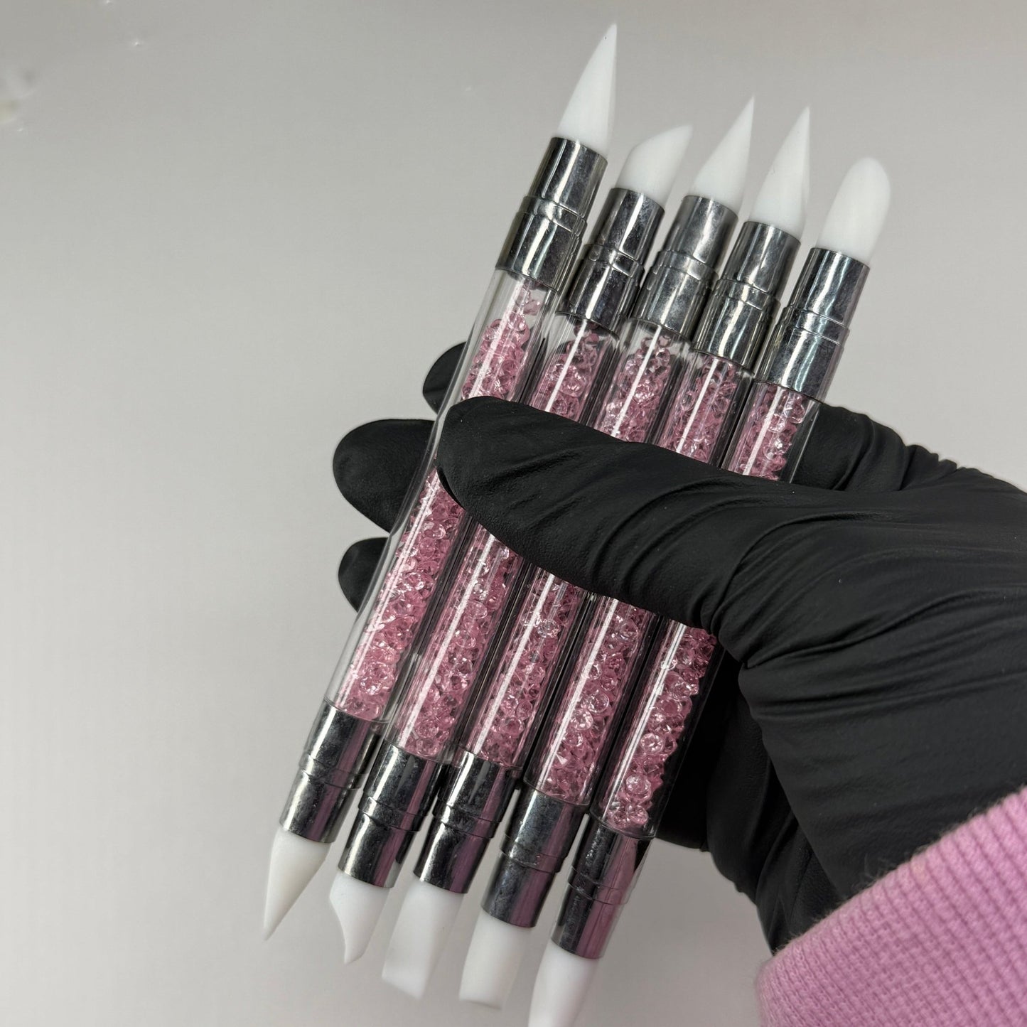 PINK & WHITE 02-Silicone Pencils Molding Gel Tools - 5 PCs Pack - JTessentials