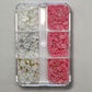 Pink & White Resin Flower Nail Charm Box – 3D Floral Nail Art Decorations - JTessentials