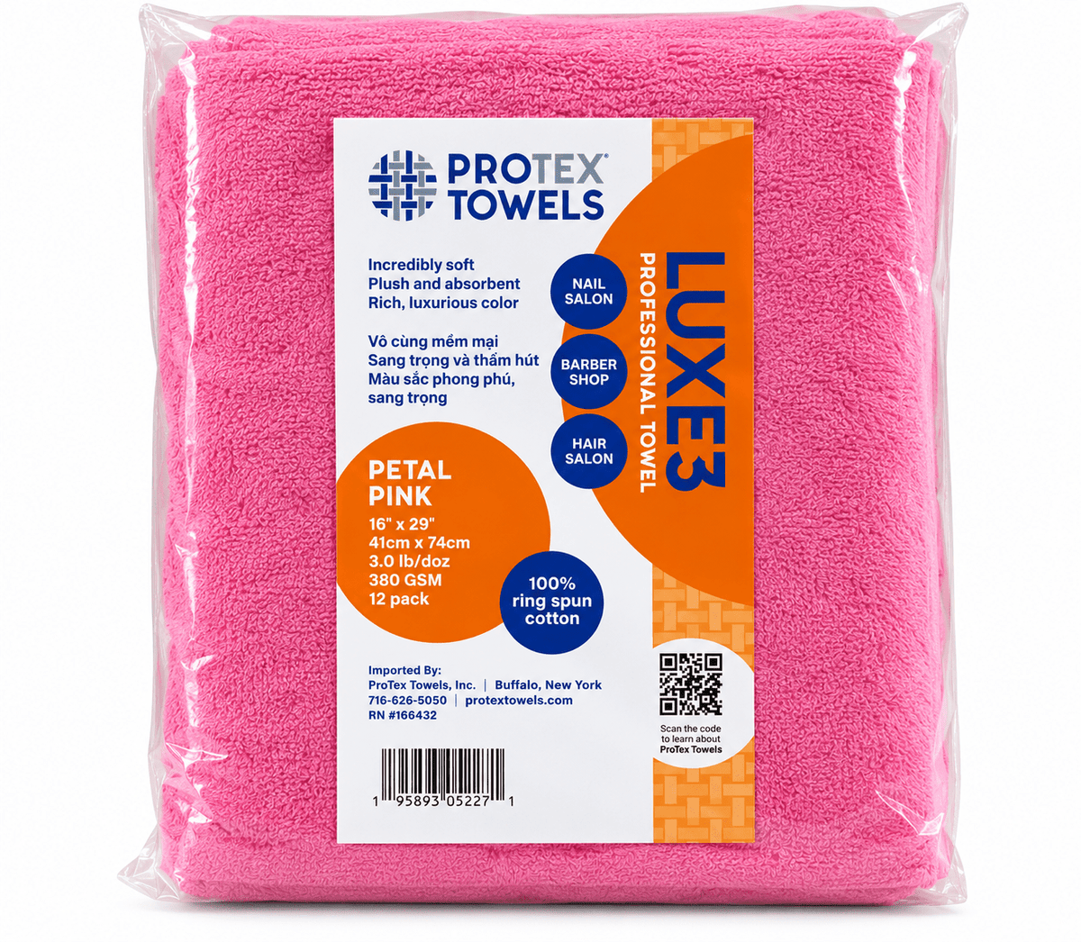 ProTex Luxe3 Professional Salon Towels 12 Pack – 100% Cotton 16” x 29” - JTessentials