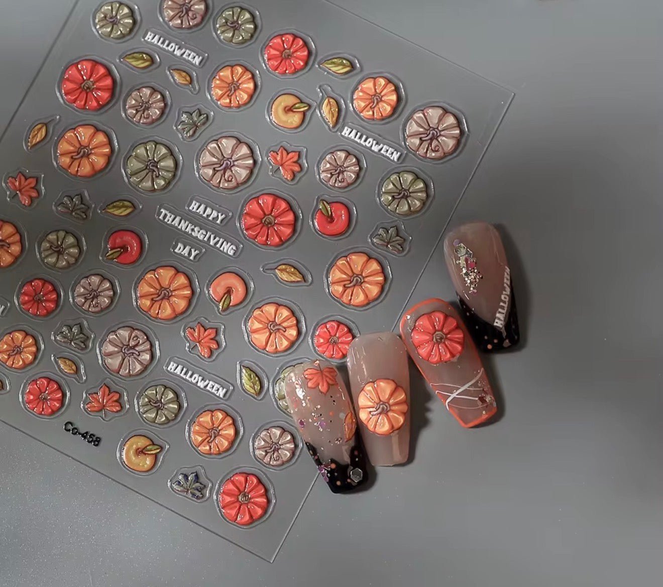 Pumpkin fall autumn Nail sticker-designs - JTessentials